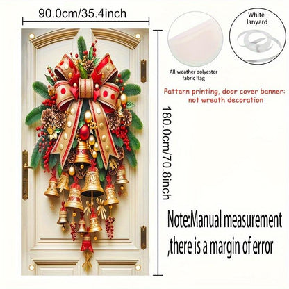 🎉【Instantly Transform Your Christmas Ambiance | Golden Door Cover Lights Up Your Home】🎉