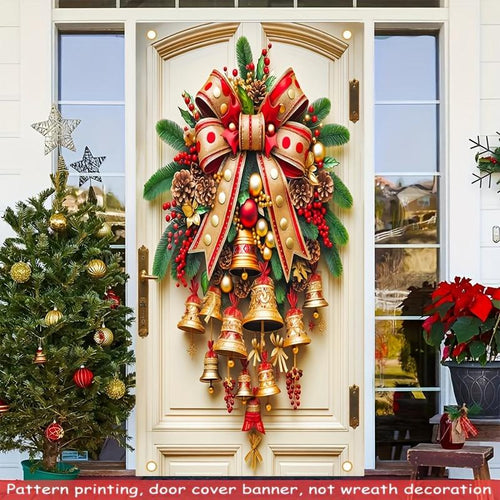 🎉【Instantly Transform Your Christmas Ambiance | Golden Door Cover Lights Up Your Home】🎉