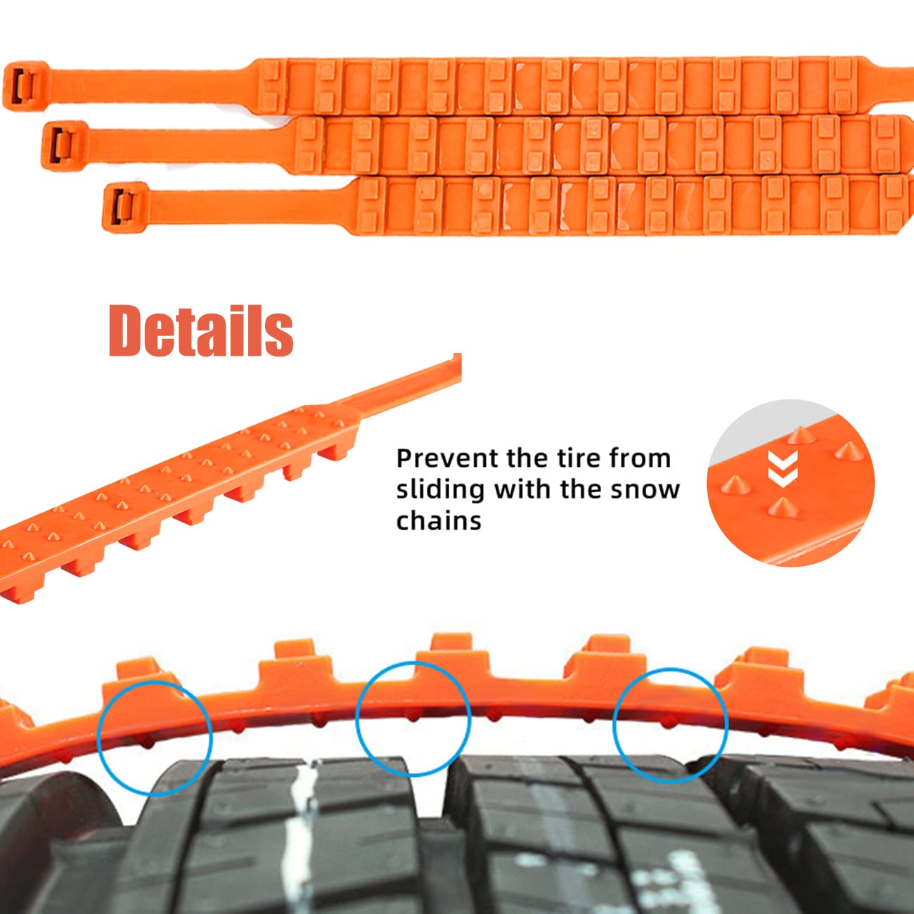🔥2025 Winter Hot Sale🔥Universal Reusable Anti-skid PE Tire Chains