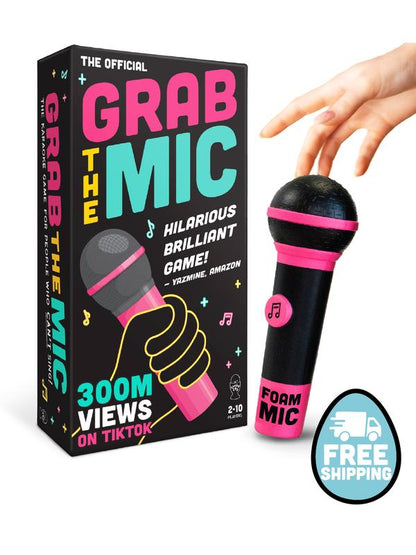 🎤【Family Karaoke Night】Grab The Mic Official Karaoke Board Game by Lucky Egg! Perfect for ages 8+, 2-10 players - where singing stars and tone-deaf champions unite for unforgettable fun! 🎉