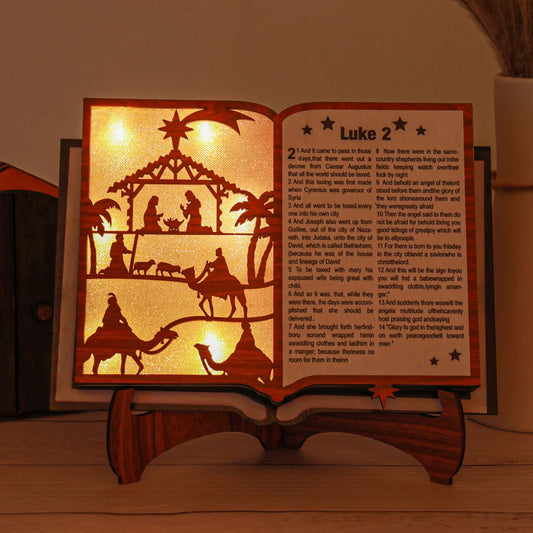 🎄✨【3D Wooden Nativity Book Nook - Illuminating Christmas Magic】✨🎄