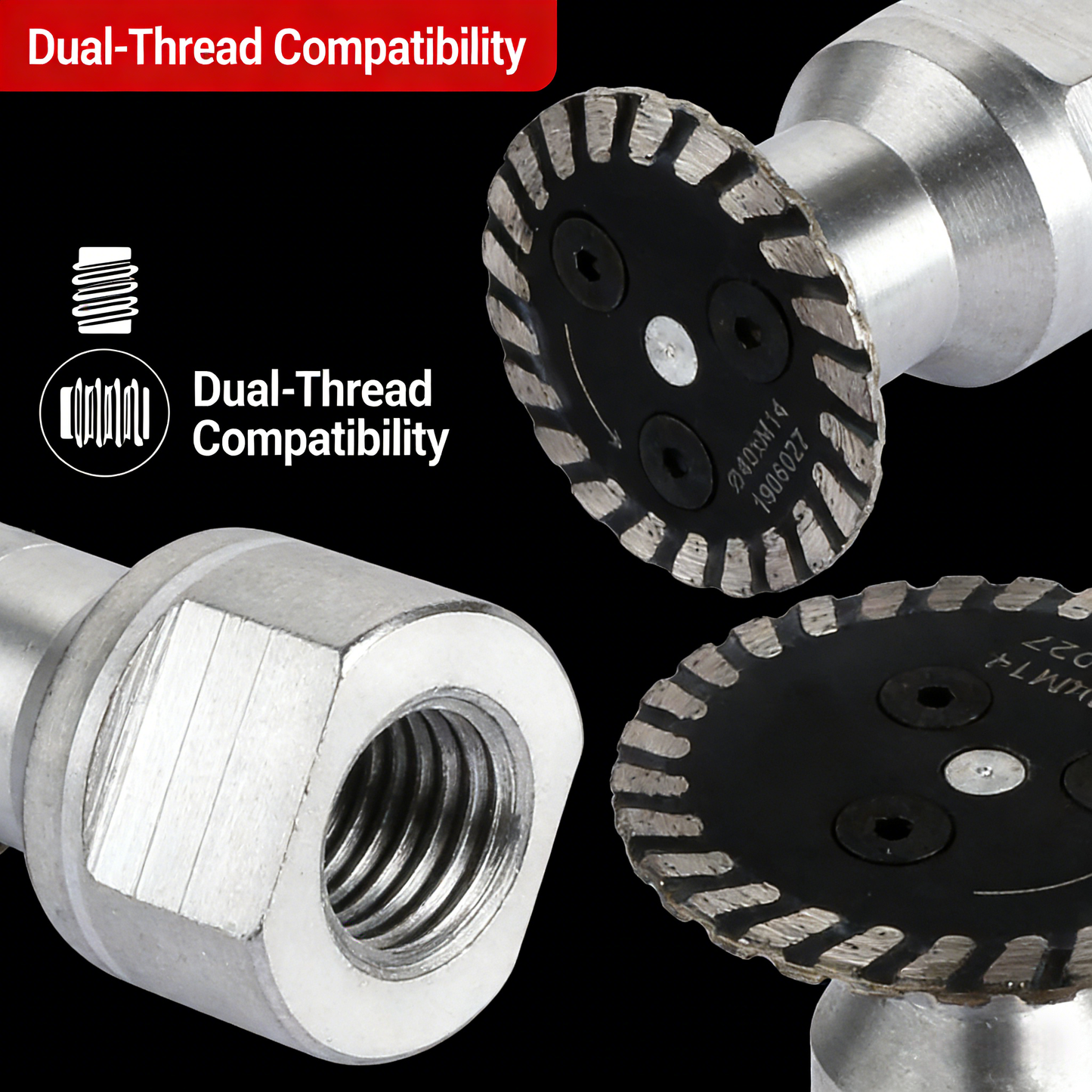 No-Adapter-Needed! 40mm Diamond Cutting Disc with Removable Flange – Fits Dewalt, Makita, Bosch Grinders – Cut Concrete, Stone, Tile Like a Pro