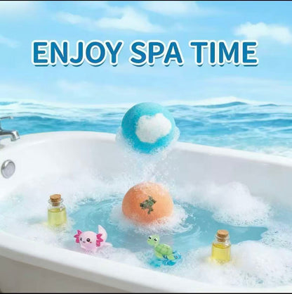 12 Bath Bombs + Surprise Ocean Toys Inside (Gift Box)