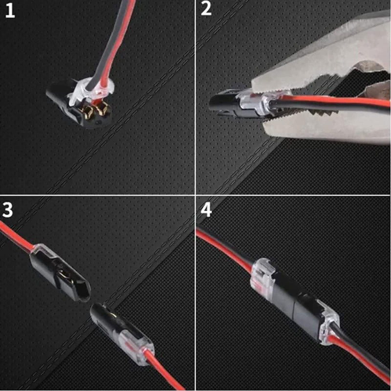 🔥🎄 Christmas Time Limited Offer -🔌2-Pin Solderless Wire Connector – Compact Plug for LED Strips & 18–22 AWG Cables