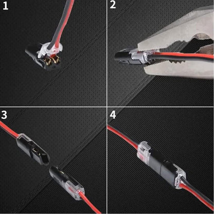 🔥🎄 Christmas Time Limited Offer -🔌2-Pin Solderless Wire Connector – Compact Plug for LED Strips & 18–22 AWG Cables