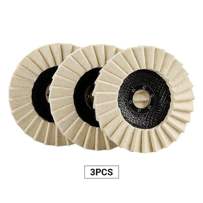 3PCS 5-Inch Wool Flap Polishing Wheels for Angle Grinders