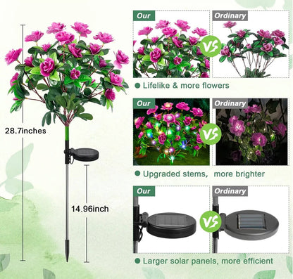 🌸✨ EverGlow Memorial Garden Bloom Lights – Solar Powered Outdoor Flower Stakes🏷️