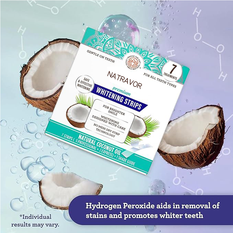 NATRAVOR Teeth Whitening Strips - 16-Day Treatment with Non-Slip, Dry Strip Technology - Whitening Designed with Care for a Brighter Smile