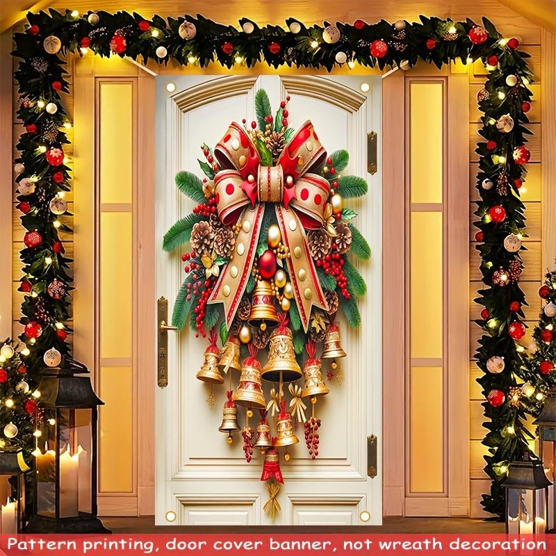 🎉【Instantly Transform Your Christmas Ambiance | Golden Door Cover Lights Up Your Home】🎉