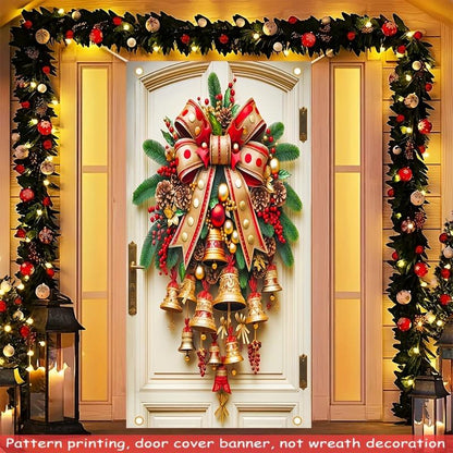 🎉【Instantly Transform Your Christmas Ambiance | Golden Door Cover Lights Up Your Home】🎉