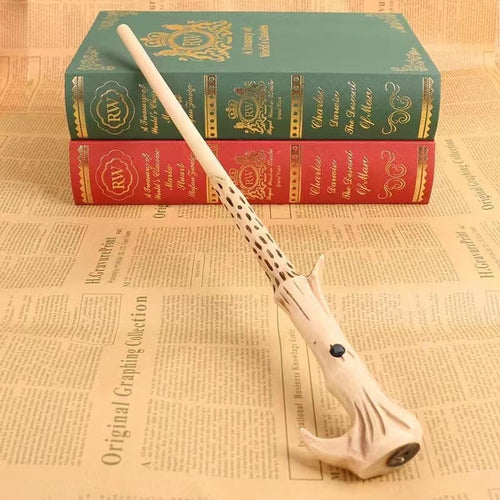 Wizarding Fireball Wand - Realistic Flame Effects, 15.7" Harry Potter Style Magic Wand with Charging Case, Spell Map & Gift Packaging - for Cosplay, Halloween, Collectors