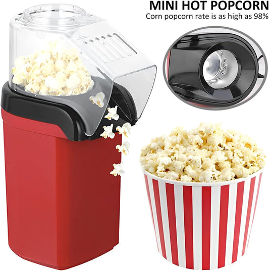 Home Theater Popcorn Machine – Hot Air Popper with Measuring Cup