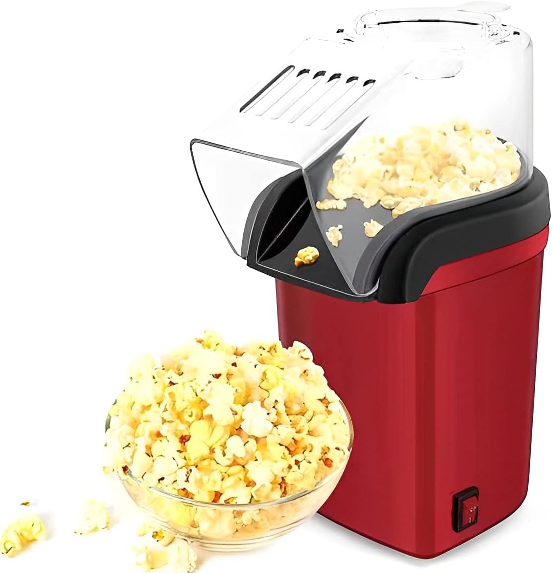 Home Theater Popcorn Machine – Hot Air Popper with Measuring Cup