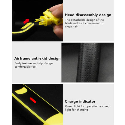 Electric Hair Clipper Beard Trimmer for Men, USB Rechargeable Waterproof Cordless Grooming Kit with 4 Attachments for Haircut & Body Grooming