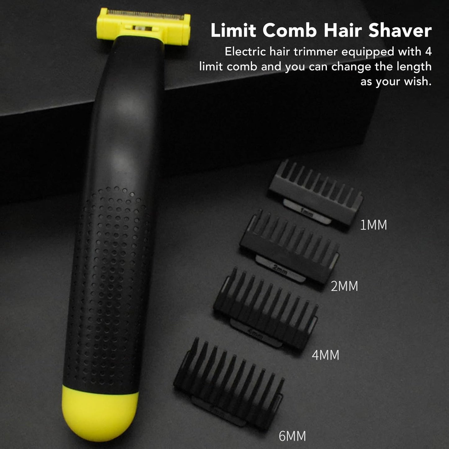 Electric Hair Clipper Beard Trimmer for Men, USB Rechargeable Waterproof Cordless Grooming Kit with 4 Attachments for Haircut & Body Grooming