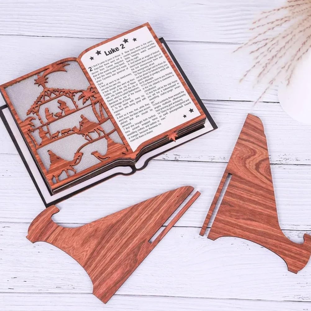 🎄✨【3D Wooden Nativity Book Nook - Illuminating Christmas Magic】✨🎄