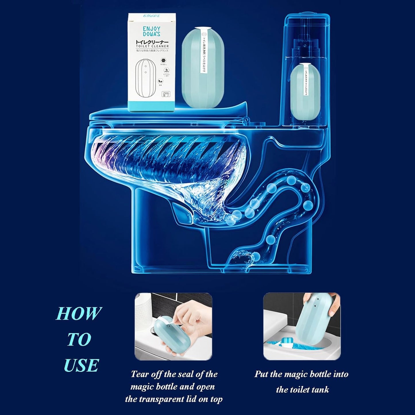 Holiday Mega Deal: Krazy Klean 3-Month Automatic Toilet Cleaner - 91 Days Continuous Freshness - Eco Safe Formula