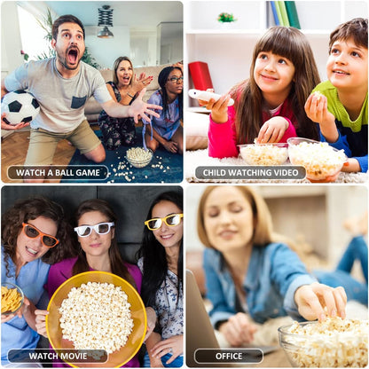 Home Theater Popcorn Machine – Hot Air Popper with Measuring Cup