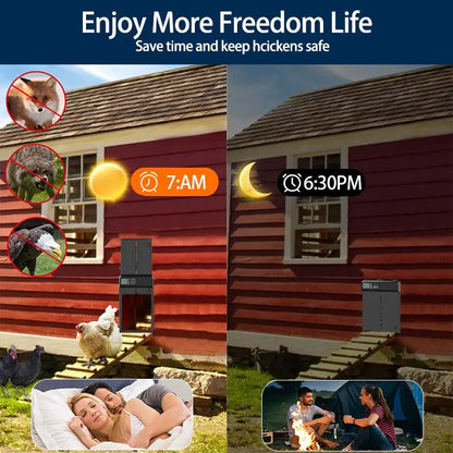 NATRAVOR Automatic Chicken Coop Door – Your 24/7 Feathered Friend Guardian