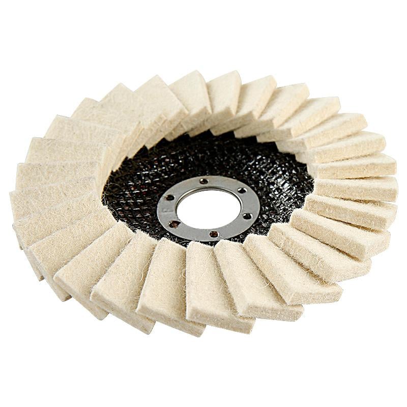 3PCS 5-Inch Wool Flap Polishing Wheels for Angle Grinders