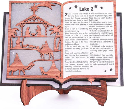 🎄✨【3D Wooden Nativity Book Nook - Illuminating Christmas Magic】✨🎄
