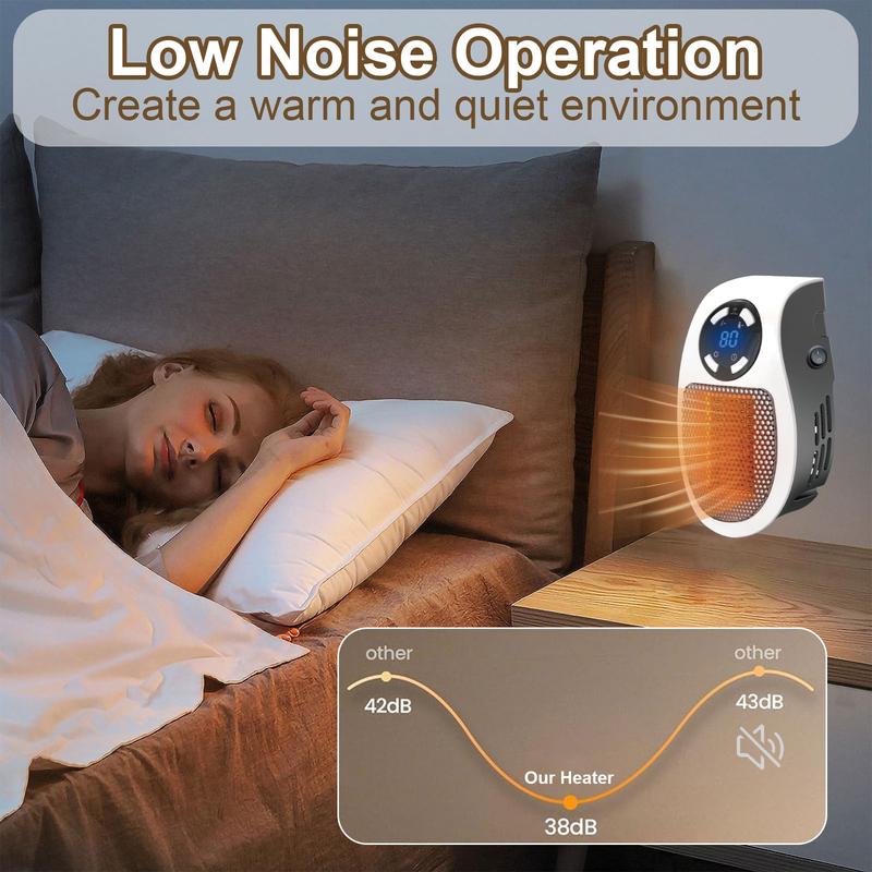 🔥Last Day 50% OFF - 🔥Wall Outlet Space Heater with LED Display🛡️Safe Design • Powerful Heating Performance