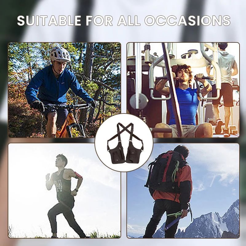 Adjustable Underarm Shoulder Bag for Men and Women - Anti-theft Hidden Storage for Cell Phones and Other Hunting and Outdoor Gear, Premium Leather. Crossbody Fanny Pack Lightweight Pockets