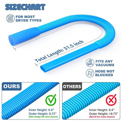 Essential Dryer Vent Cleaner Kit Dryer Lint Vacuum Attachment with Stretch Universal Connector