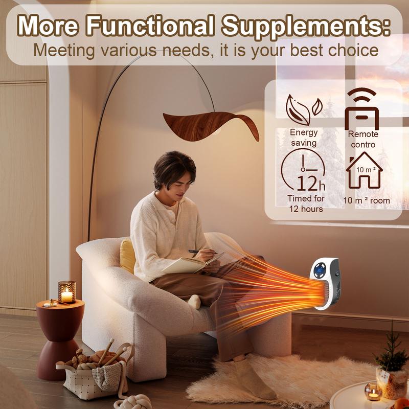 🔥Last Day 50% OFF - 🔥Wall Outlet Space Heater with LED Display🛡️Safe Design • Powerful Heating Performance