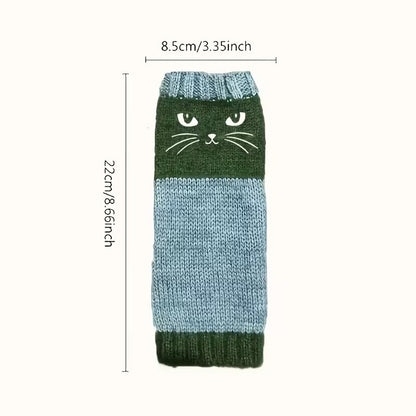 🔥Black Friday Sale Is On Fire！❄️Women’s Knitted Fingerless Gloves with Cute Cat – Cozy, Stylish & Practical Winter Hand Warmers 🐾