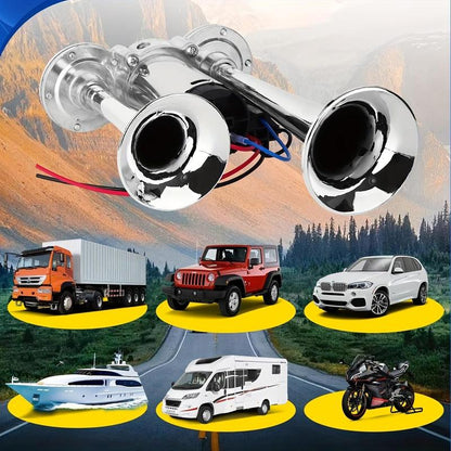 2026 Upgraded 12V 130DB Dual-Tone Air Horn Kit