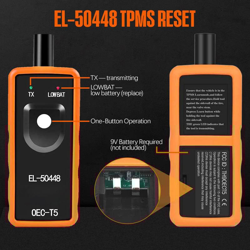 EL-50448 TPMS Relearn Tool for GM Tire Sensor TPMS Reset Tool Tire Pressure Monitor system Activation Tool OEC-T5 for GM Buick/Chevy/Cadillac Series Vehicles 2023 Edition