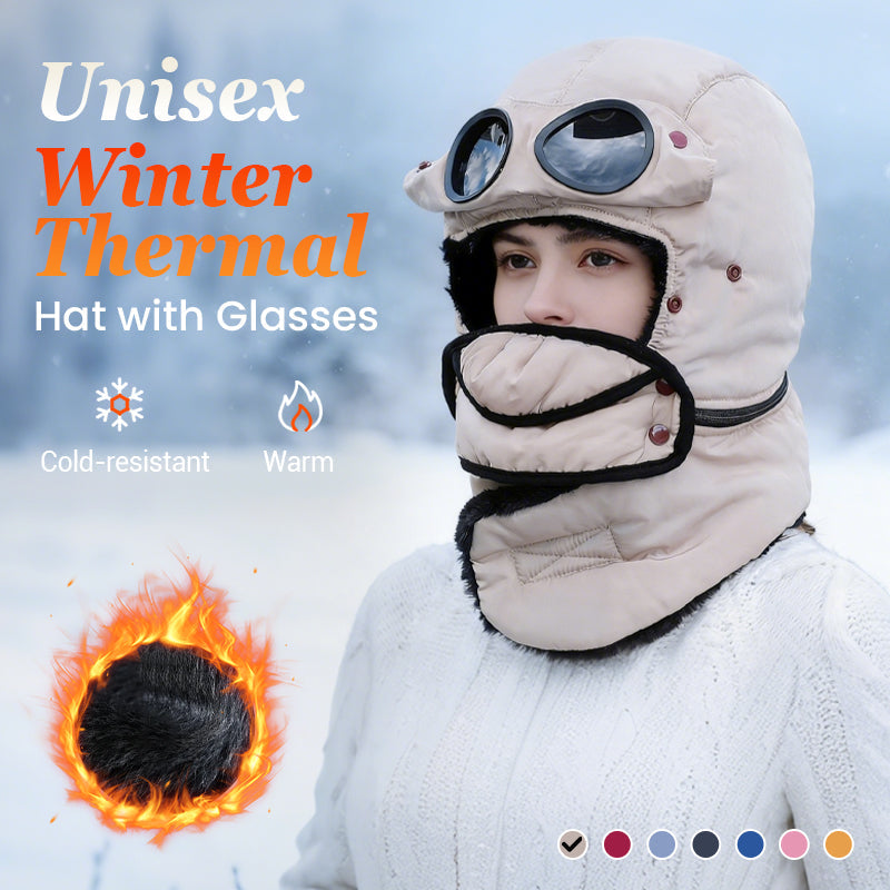 🎁2026 New Arrivals 50% OFF💥Unisex Winter Thermal Hat with Glasses